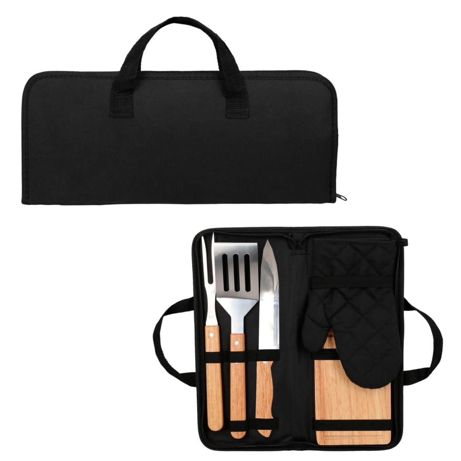 F0572 ESTUCHE PORTATÍL CON UTENSILIOS PARA BBQ.