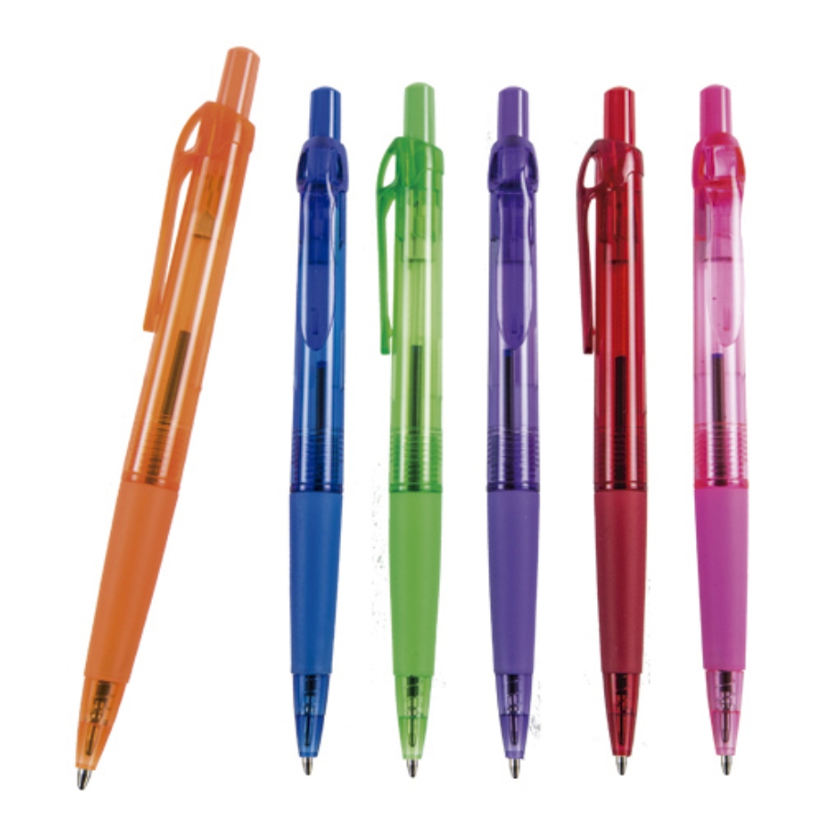 BOLÍGRAFO DE PLÁSTICO CON COLOR  F0279