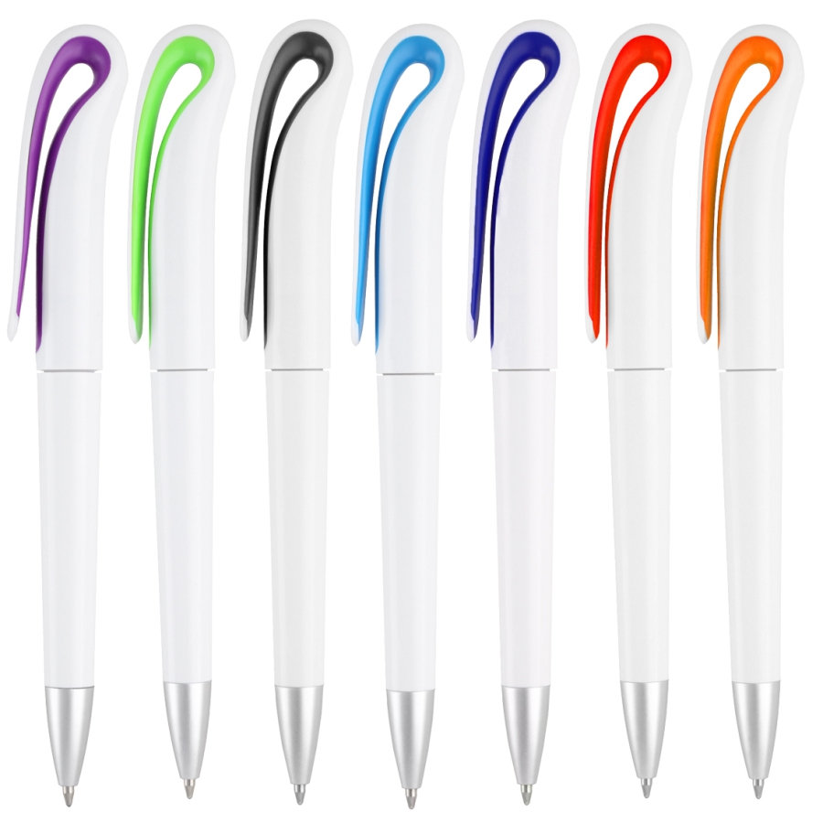 BOLÍGRAFO DE PLÁSTICO DE COLOR SÓLIDO Y MECANISMO RETRÁCTIL  F0308 
