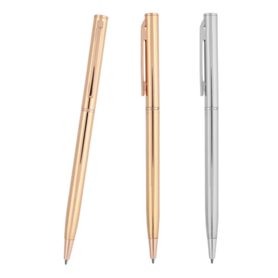 BOLÍGRAFO DE ALUMINIO CON CLIP Y MECANISMO RETRÁCTIL F0417