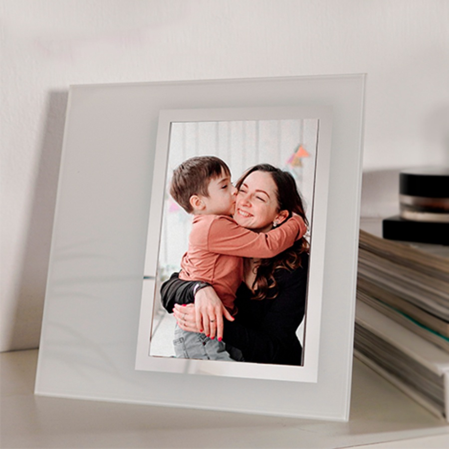 PORTARRETRATOS DE CRISTAL CON SOPORTE PLEGABLE F0488