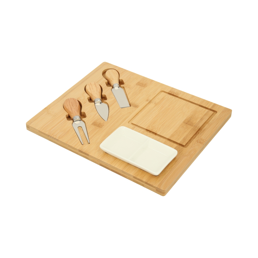 TABLA PARA QUESOS QUE INCLUYE MINI PLATO DE CERÁMICA F0520