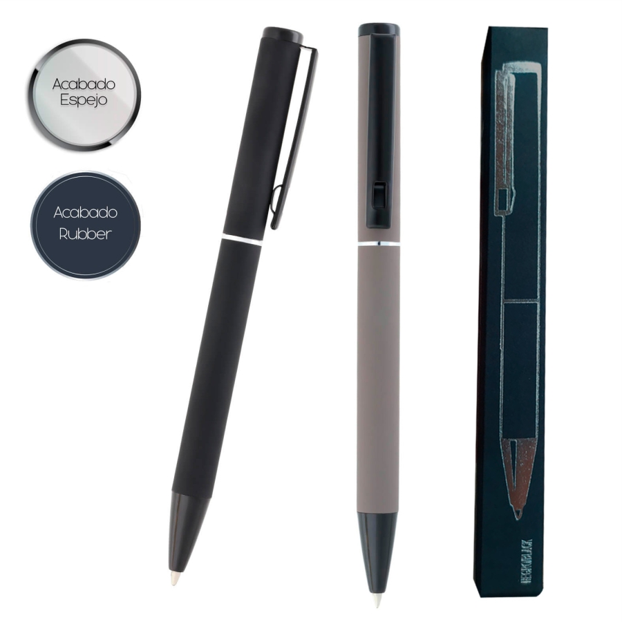 BOLÍGRAFO METALICO CON MECANISMO RETRACTIL F017