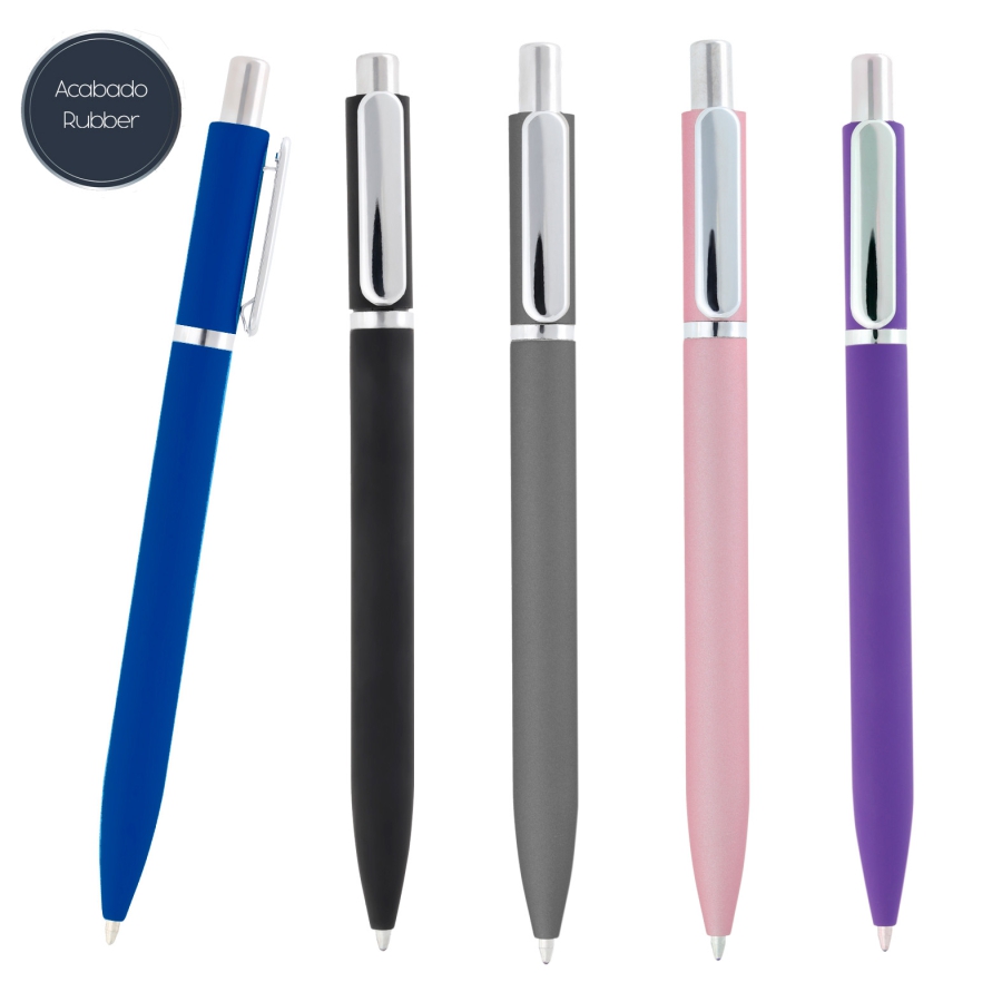 BOLÍGRAFO METÁLICO CON ACABADO RUBBER  F021