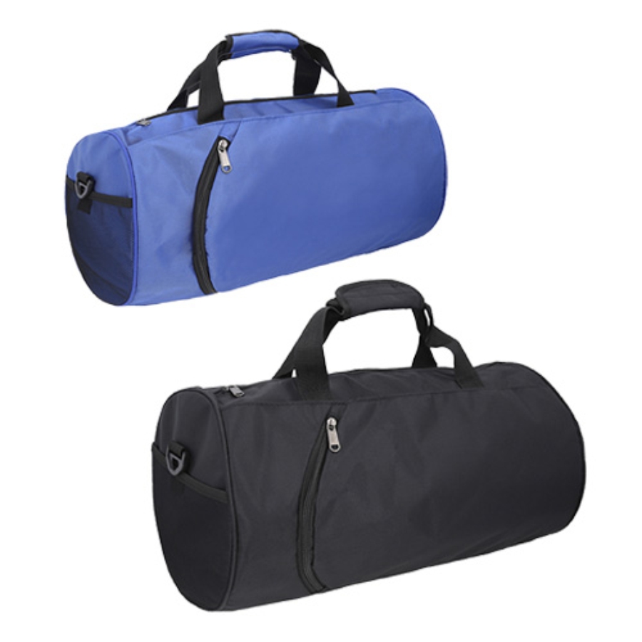MALETA DEPORTIVA CON ZAPATERA Y DOS COMPARTIMIENTOS EXTERIORES, RED LATERAL, ASAS Y CORREA AJUSTABLE  F059