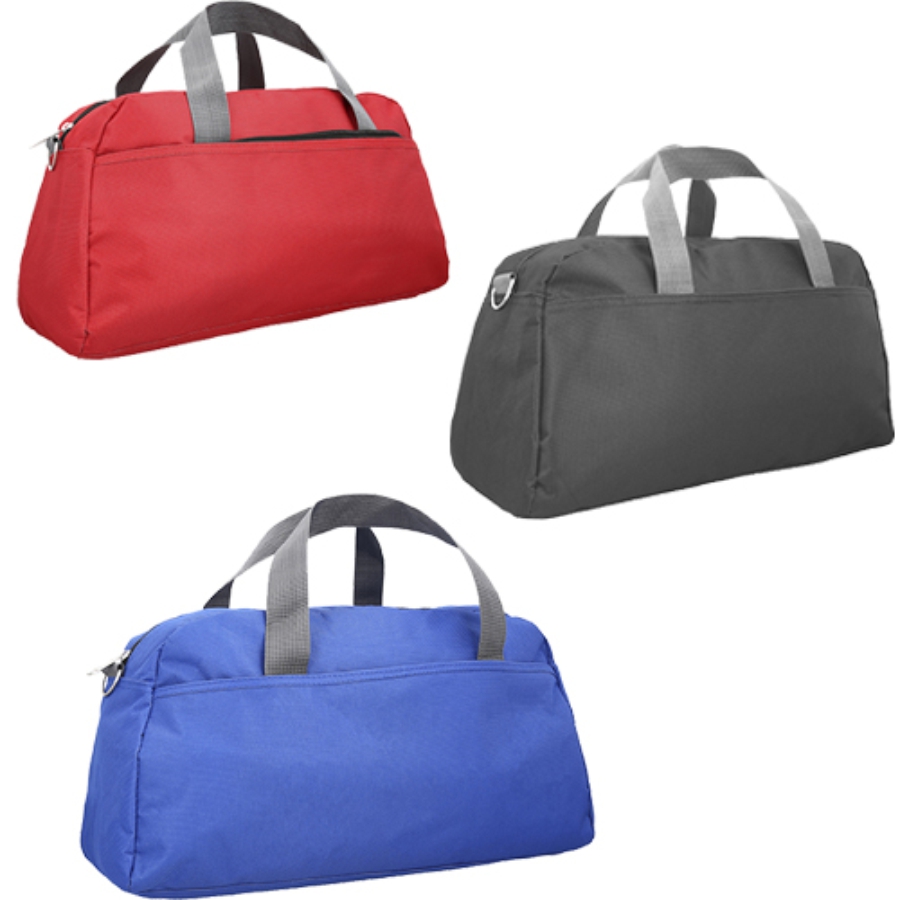MALETA DEPORTIVA CON COMPARTIMIRNTO FRONTAL, ASA Y CORREA AJUSTABLE.  F061