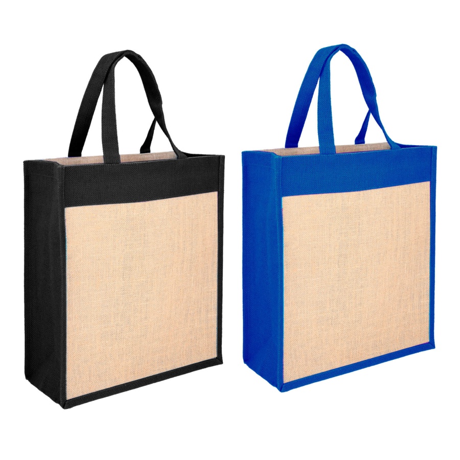 BOLSA DE YUTE CON FUELLE Y ASAS F067