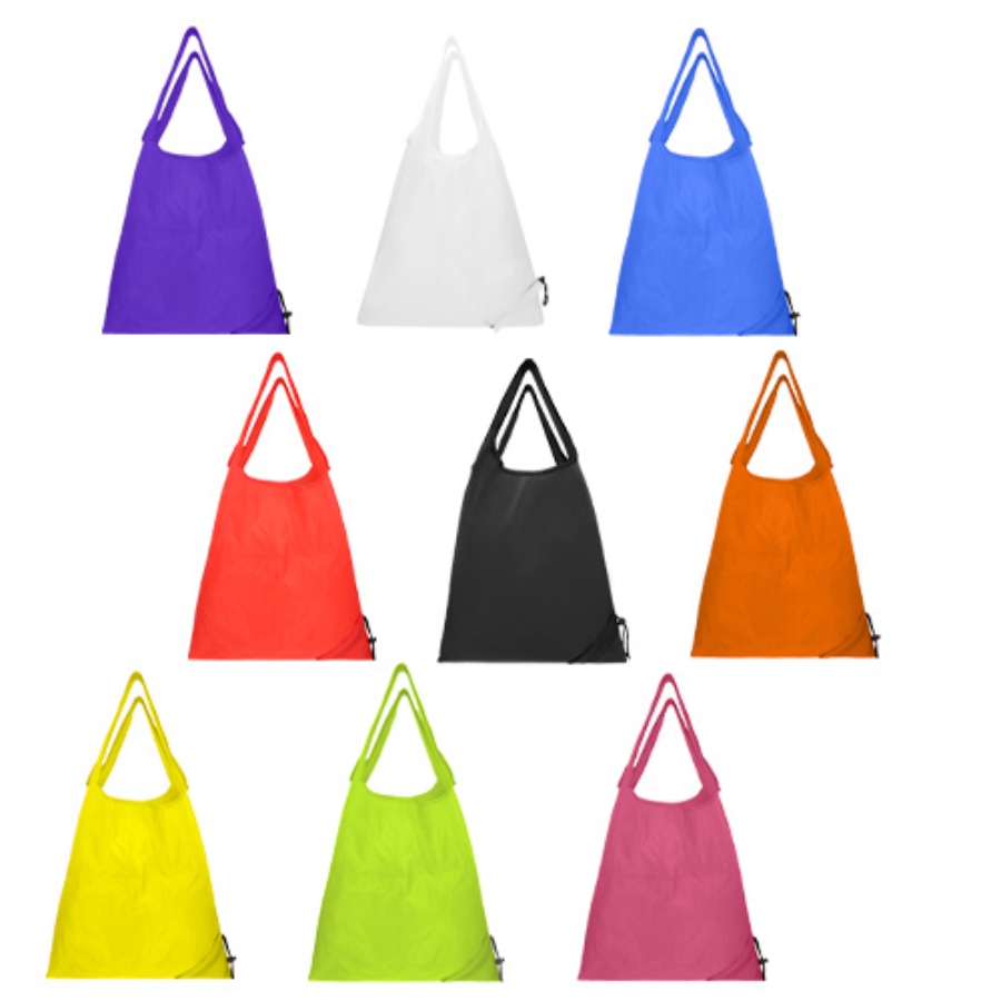 BOLSA DE POLIÉSTER CON FUNDA PLEGABLE INTEGRADA, ASAS Y CORREA AJUSTABLE. F078